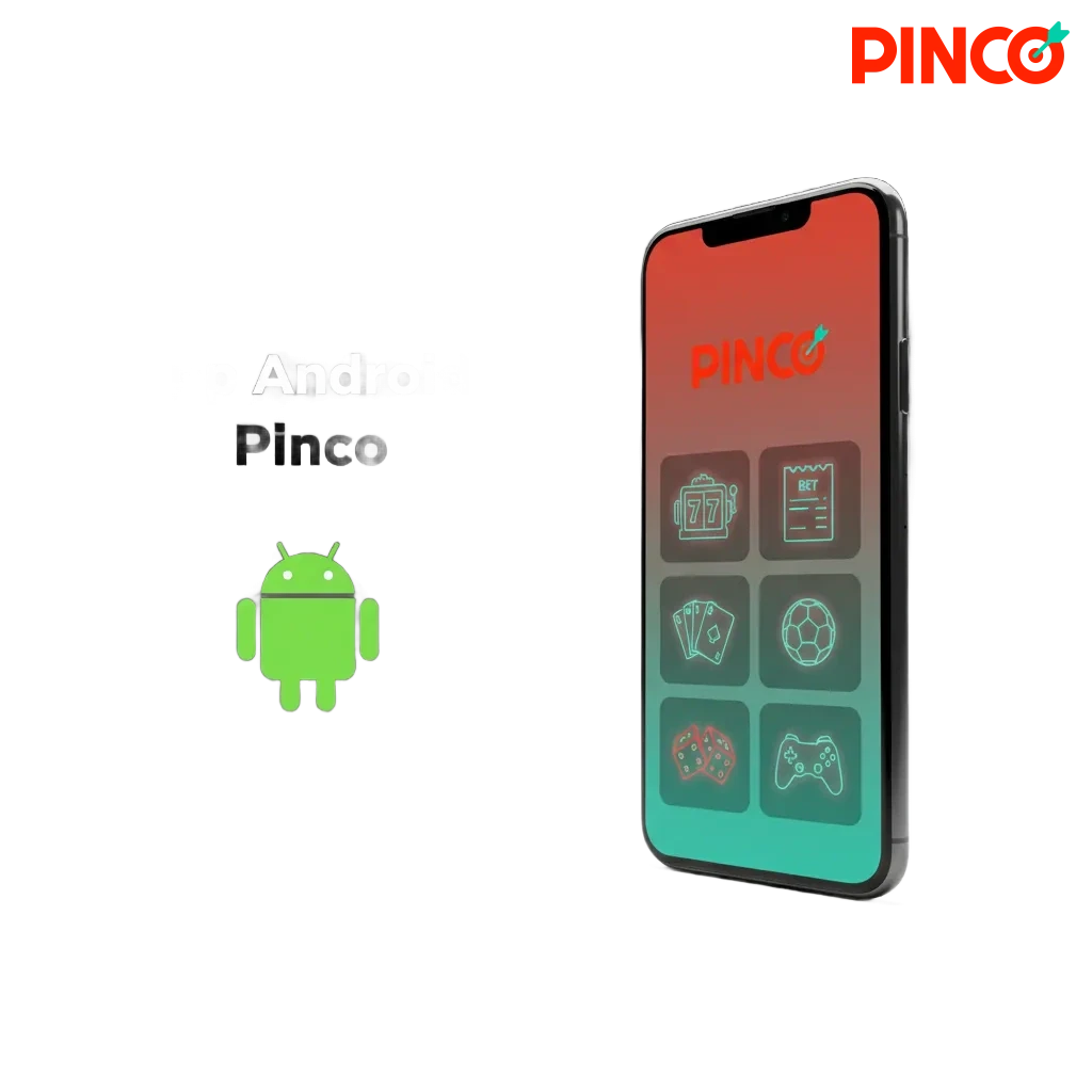 Smartphone montrant l’app Android Pinco pour parier et jouer au casino au Canada.