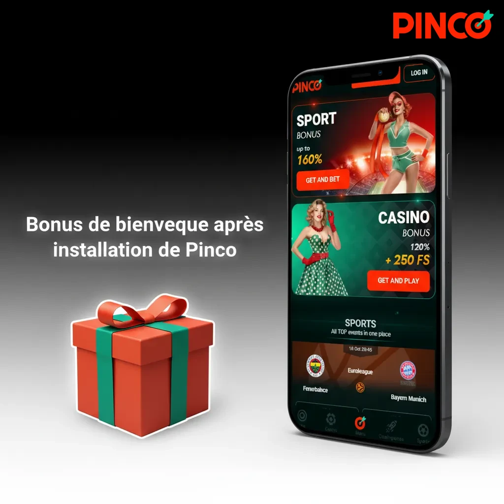 Offre Pinco: bonus de bienvenue jusqu’à 7 500 $ CA + 250 tours gratuits, boosts de cotes, paris gratuits, cashback.