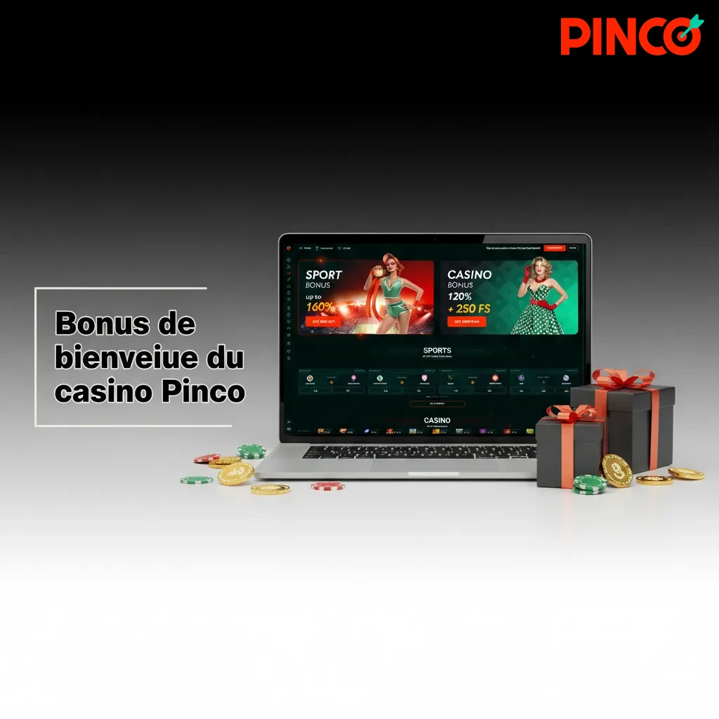 Bannière bonus de bienvenue Pinco: jusqu’à 7 500 $ CA + 250 tours; mise 35x, validité 7 jours. Voir règles à la caisse.