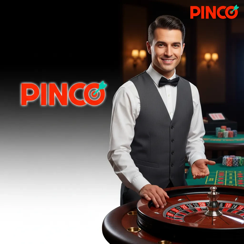 Studio TV Pinco: croupiers en direct en temps réel, roulette, blackjack, baccarat, poker et jeux télévisés, multiplicateurs.