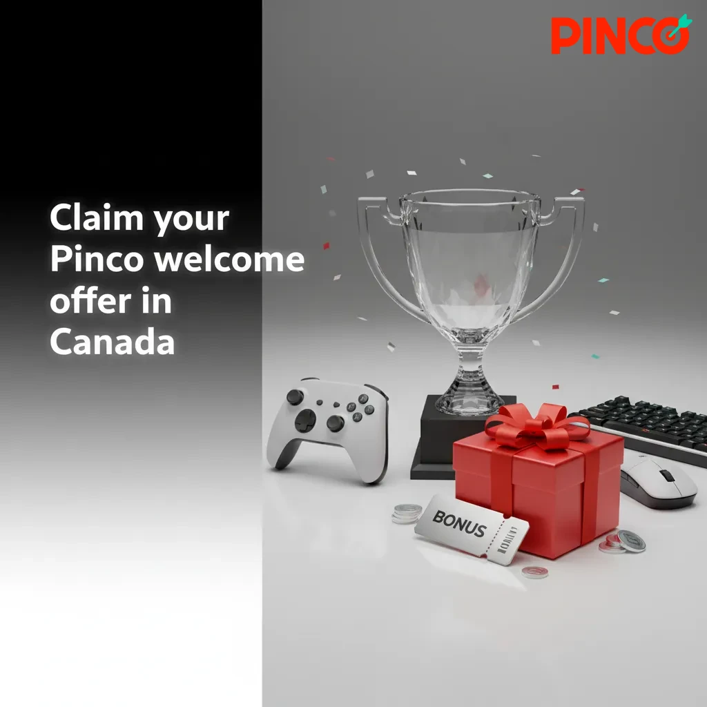 Pinco Canada welcome offer: up to C$7,500 + 250 free spins for Dota 2; steps: register, opt in, deposit, bet, track.