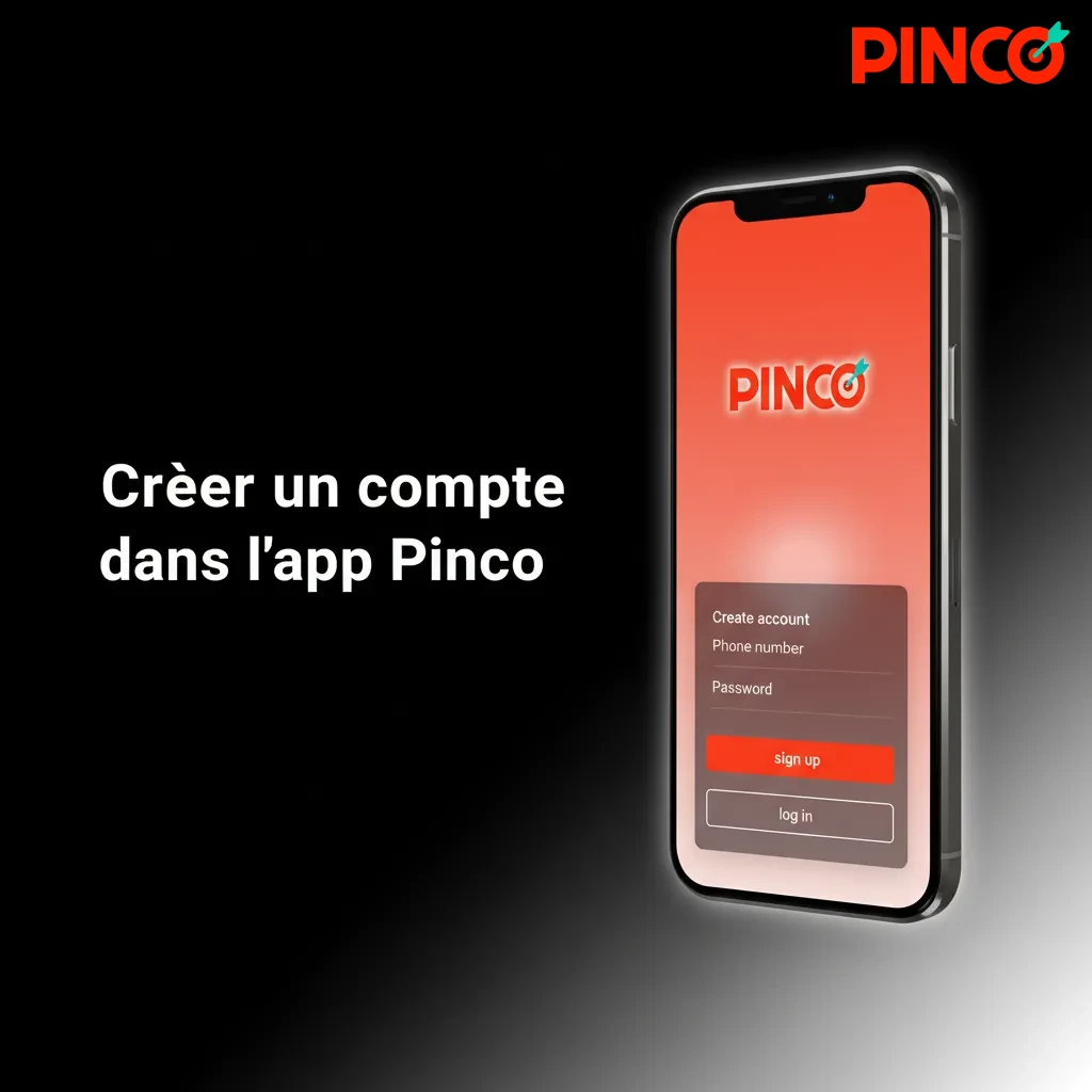 Écran d’inscription de l’app Pinco: bouton « S’inscrire », champs courriel, mot de passe, devise CAD et infos personnelles.
