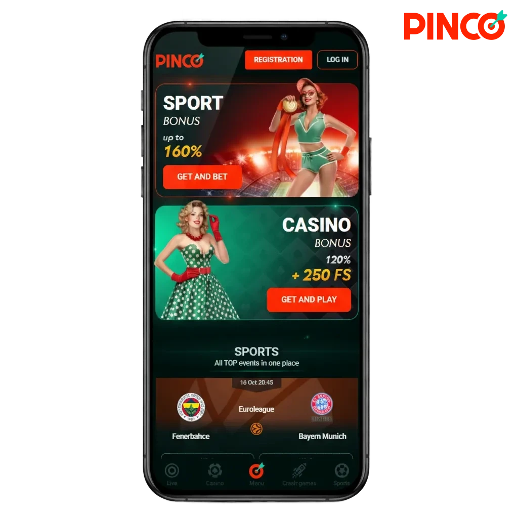 Pinco app in Canada: multilingual, legal APK, casino tools, Interac, Gigadat, VISA/MC, 100% to C$7,500 + 250 spins