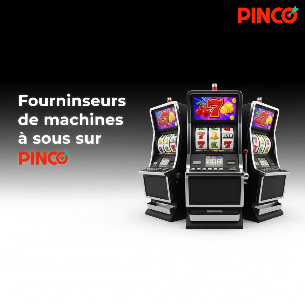 Logos des 45 fournisseurs de machines à sous sur Pinco: Pragmatic Play, Play’n GO, NetEnt, Games Global, etc.