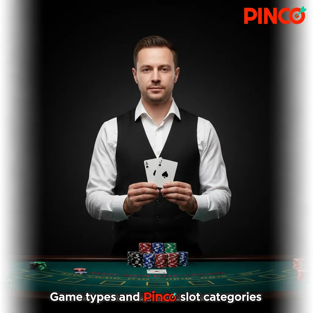 Game types at Pinco: Slots, Crash Games, Table Games, Megaways, Progressive Jackpots, Video Poker.