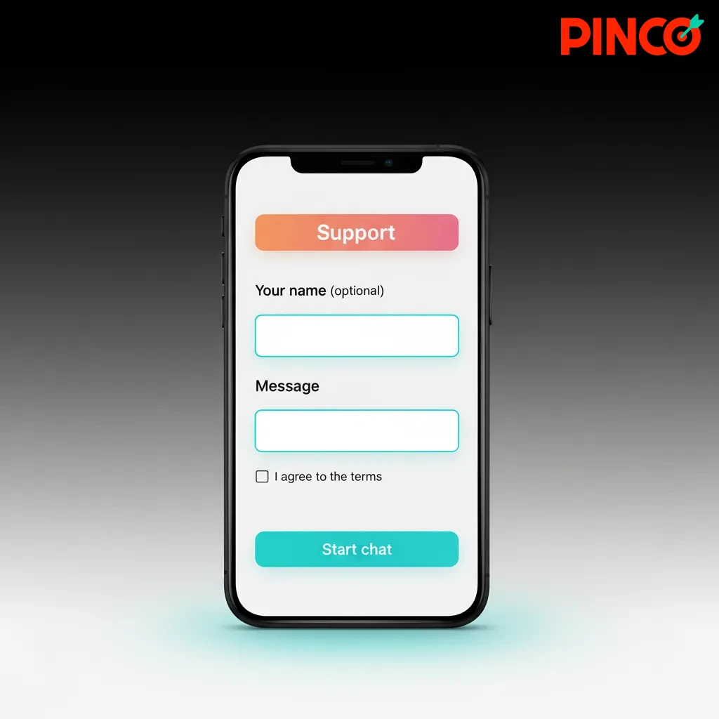 Pinco Support: 24/7 live chat (EN/FR), email support@pinco.com, Help Centre guides, responsible gambling resources.