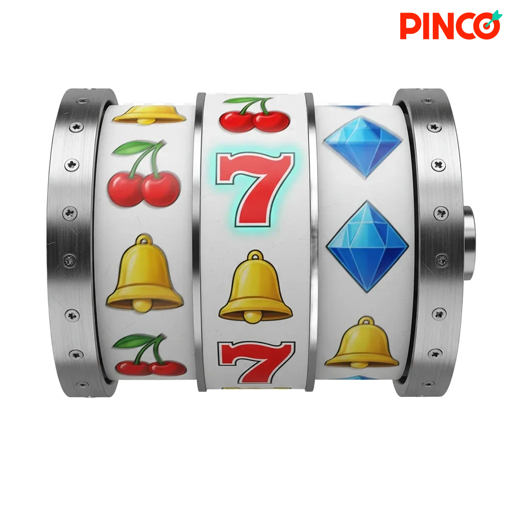 Collage de machines à sous Pinco au Canada: fruits, Égypte, fantaisie, bonus C$7 500 + 250 tours, mobile et navigateur.