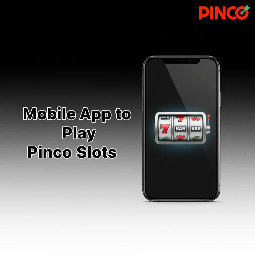 Phone displaying Pinco Slots app lobby with filters for RTP and volatility, Spin button, one-handed layout.