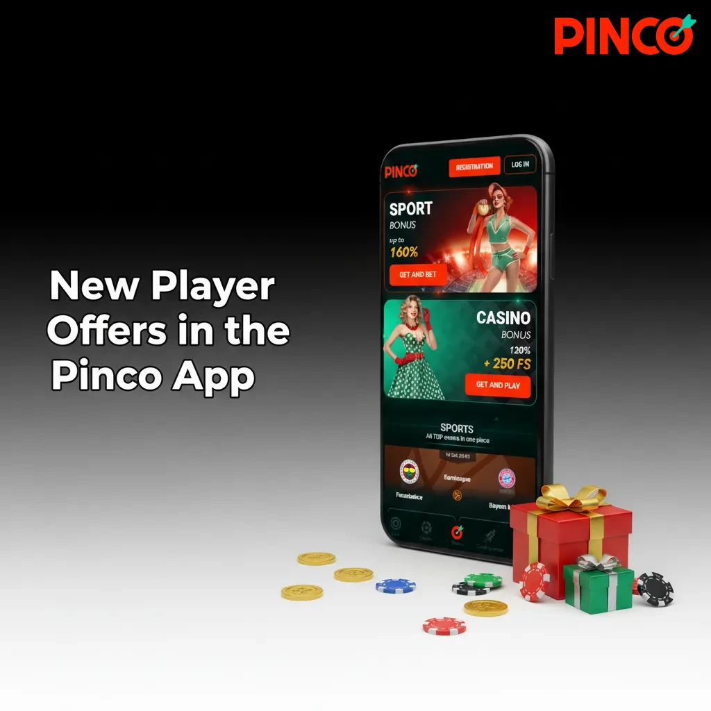 Pinco App new player offers: up to C$6,000 casino bonus, 250 free spins, up to C$1,500 sportsbook bet credits. Terms apply.