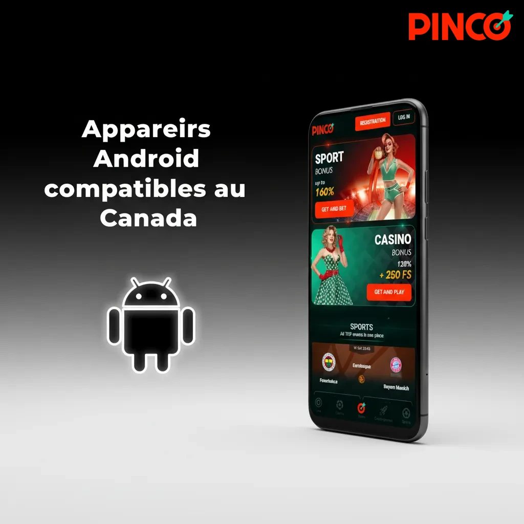 Appareils Android compatibles au Canada: Galaxy S21–S23, A53–A54, Pixel 6–8, OnePlus 9–11, Moto G, Note 20, etc.