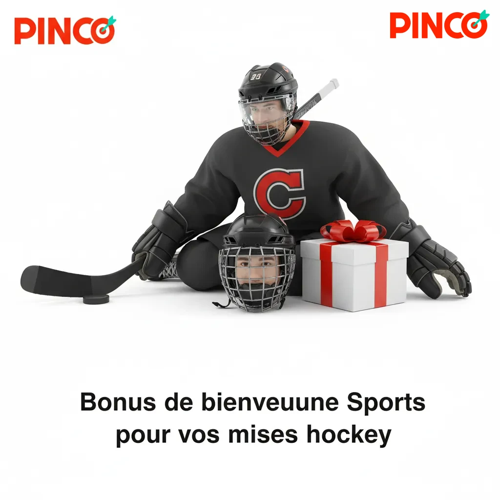 Bannière promo hockey: bonus de bienvenue 100 % jusqu’à 200 $ en crédits de pari, cotes min 1.50, validité 14 jours.