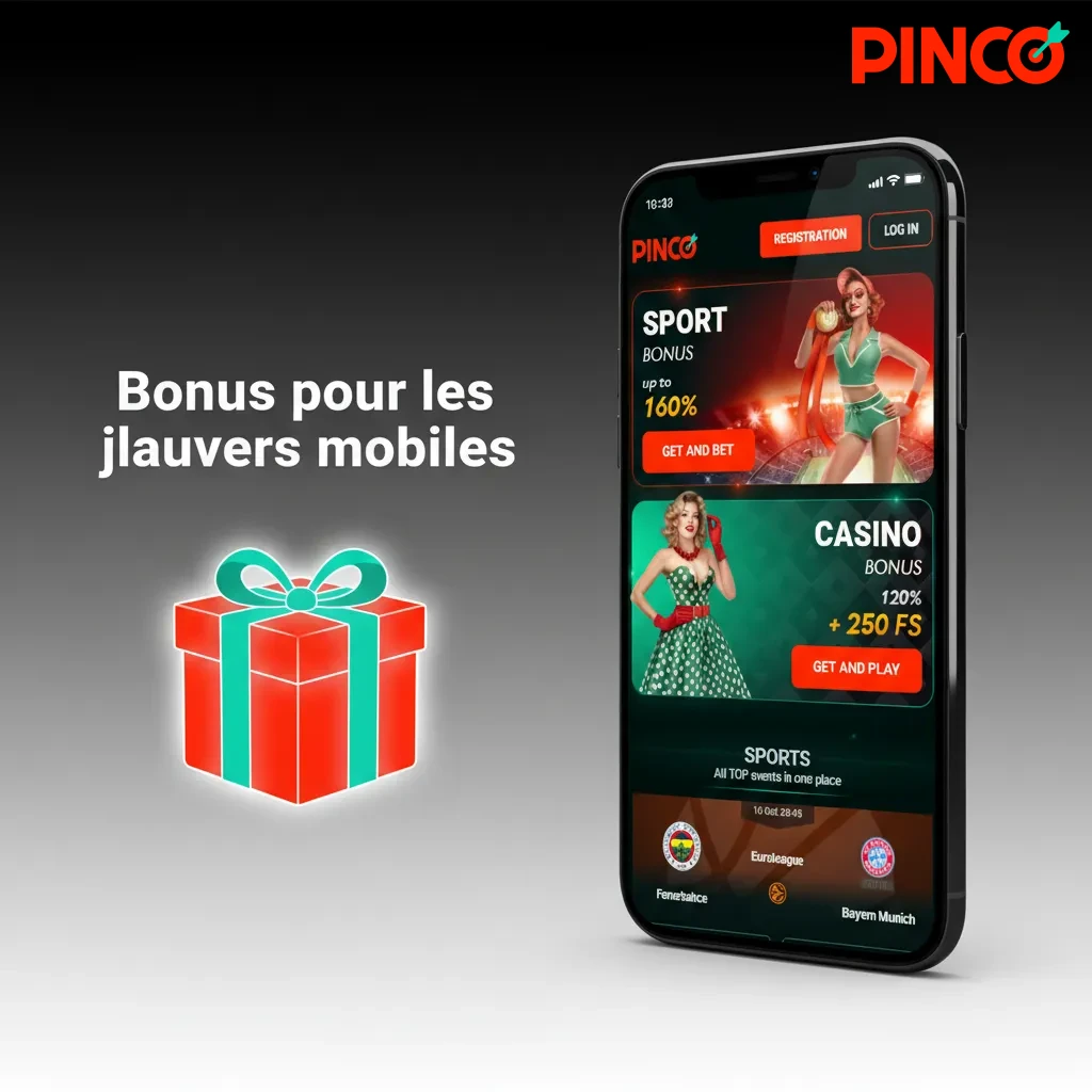 Bannière mobile annonçant bonus de bienvenue casino 7 500 $ CA + 250 tours; offres app et sports, détails dans Promotions.