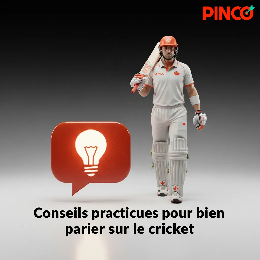 Infographie: conseils pour parier sur le cricket — forme, météo/terrain, blessures, marchés, bankroll, live et outils.
