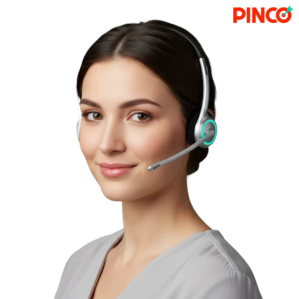 Pinco Canada support: email, live chat, phone, messaging apps, social. EN/FR. Chat 2–5m, phone <2m, email 2–12h.