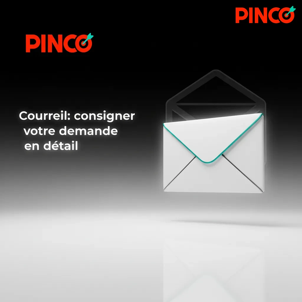 Guide courriel d’assistance: quoi inclure, quand l’utiliser, catégories, assistance@pinco.ca, délais 1–12 h.
