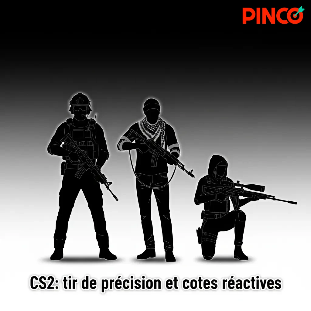 CS2: sniper en action avec interface de paris en direct; options vainqueur, rounds, cartes, tournois PGL, BLAST, ESL.