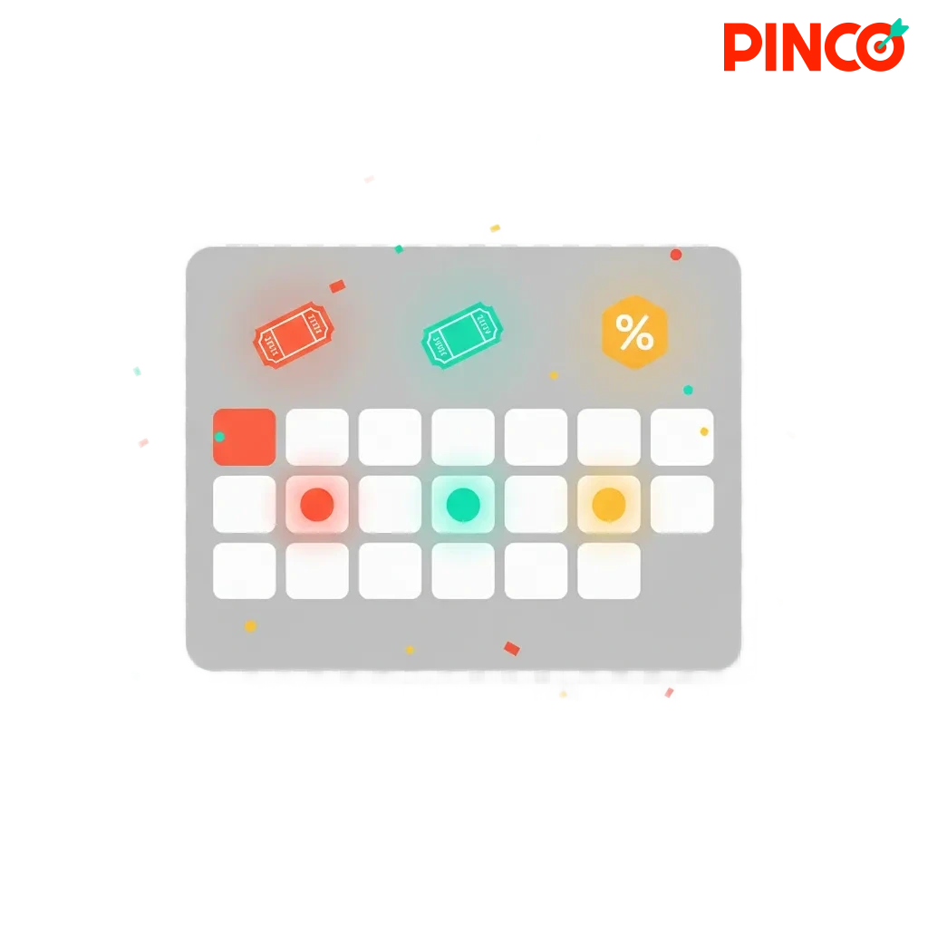 Promo banner: Get C$7,500 + 250 free spins with Pinco Canada code; enter on deposit screen before payment, tap Apply.