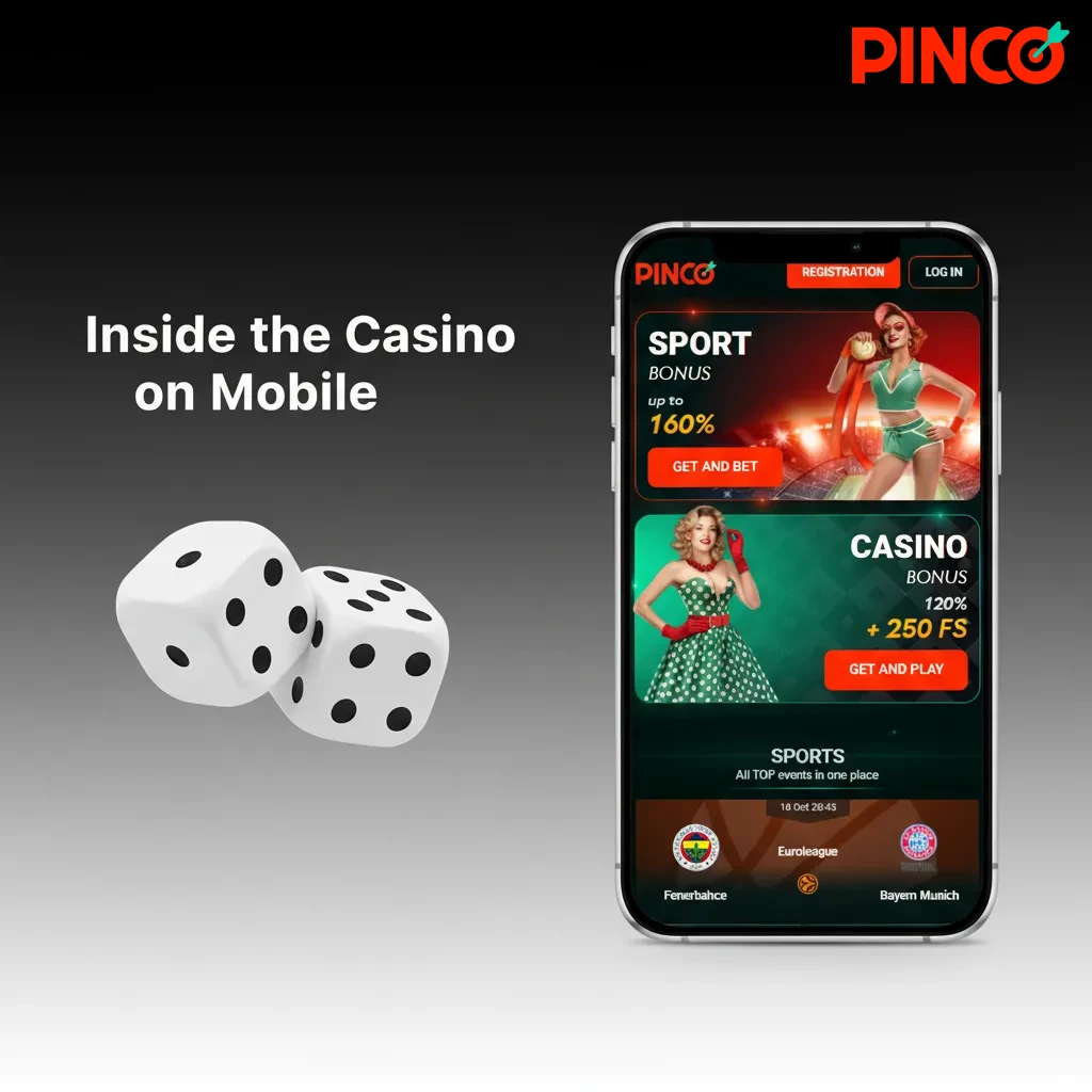 Home screen casino section on mobile with slots, blackjack, roulette, baccarat, live dealers, 24/7 tables, and promos.
