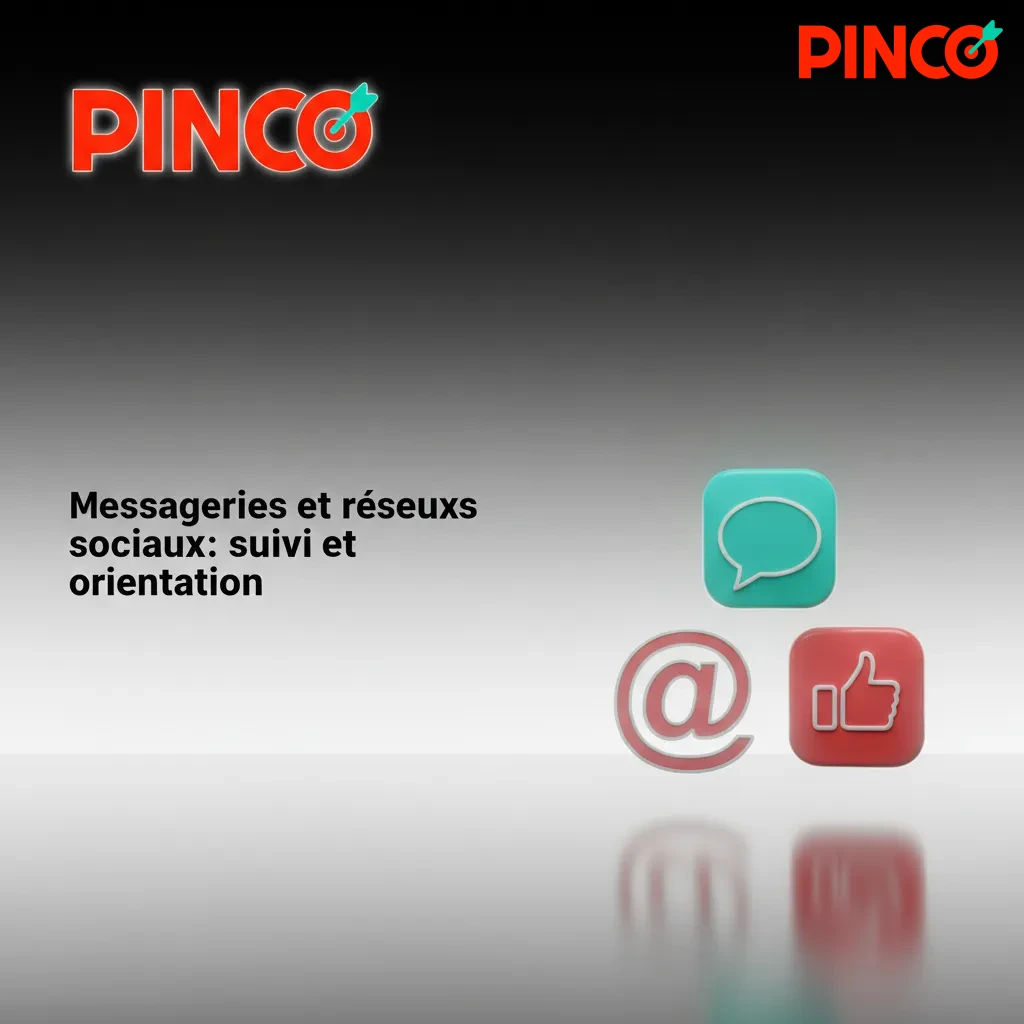 Infographie: support via WhatsApp, Telegram (@PincoSupportCA), Messenger et X. Réponse 15–60 min. Pas de données sensibles.
