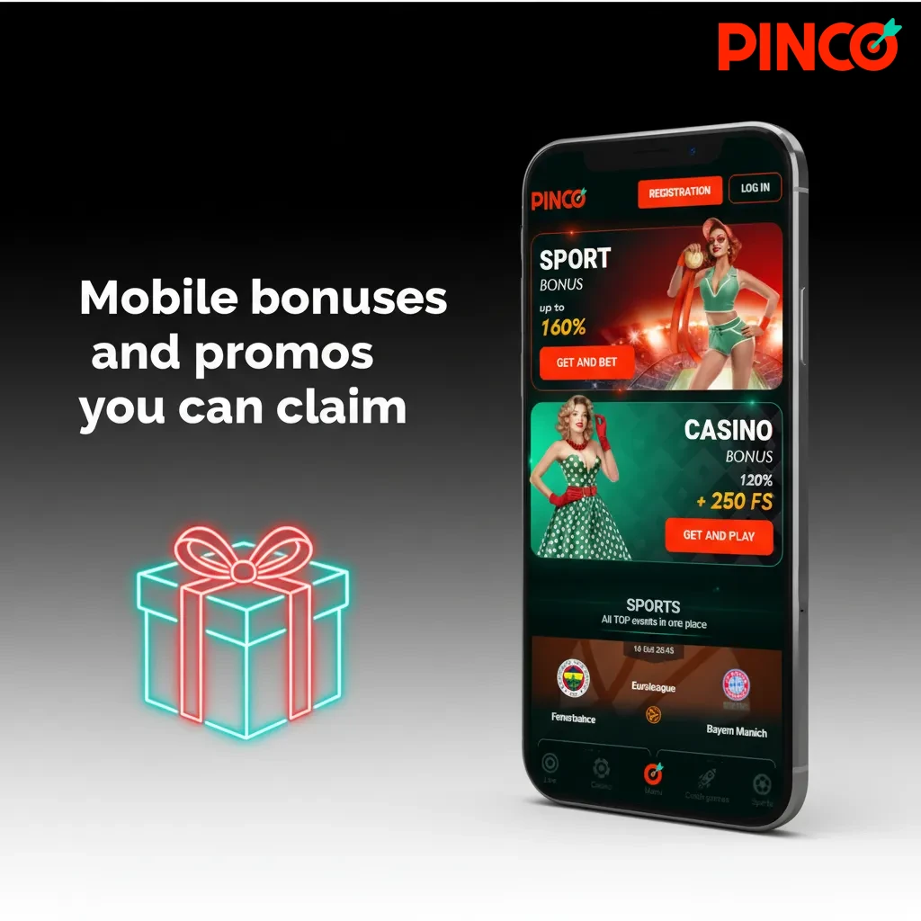 Mobile app screen showing casino welcome bonus up to C$7,500 + 250 spins, deposit reloads, and sports free bets (19+).