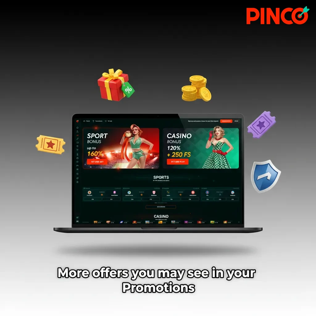 Recurring Pinco promos: weekly reload bonus, free spins, live casino cashback, sports free bet, loyalty rewards