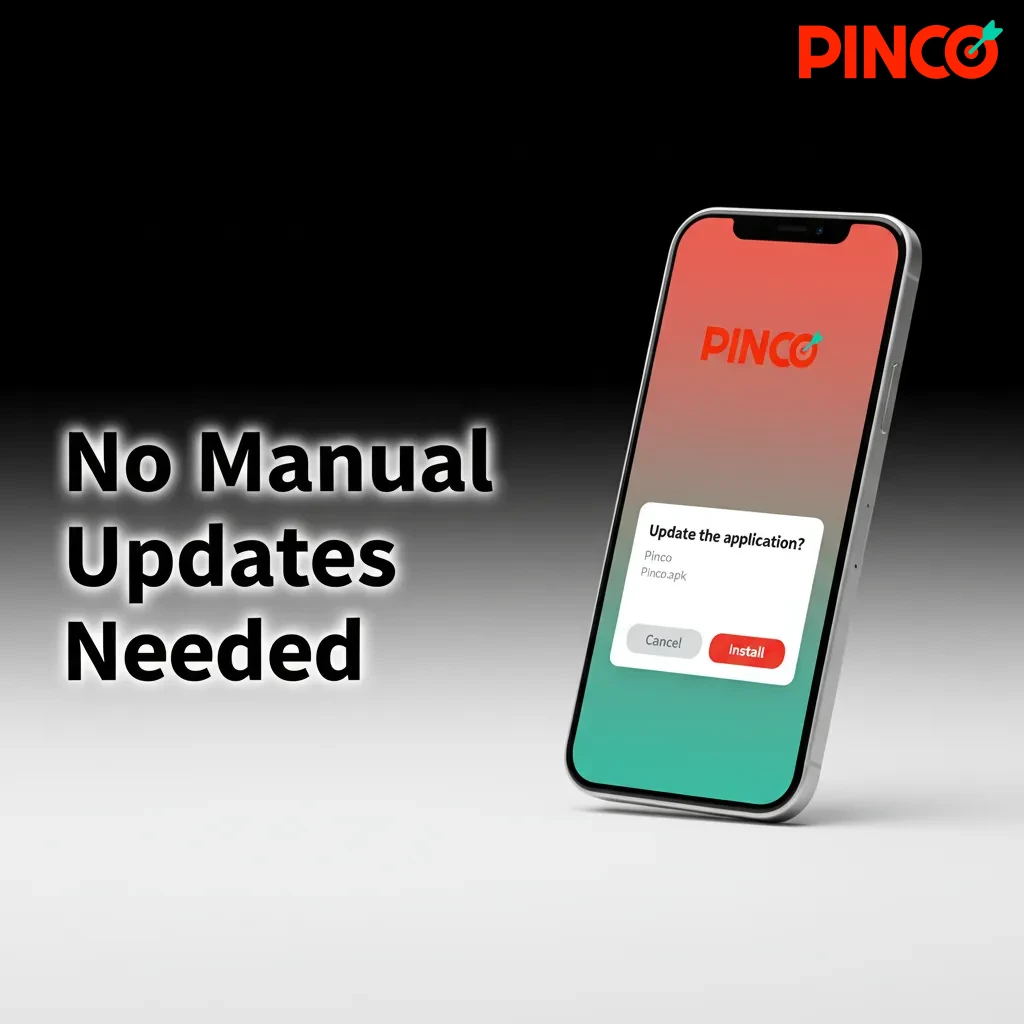 Pinco PWA updates in background; icon stays on Home Screen; no APK or App Store updates needed.