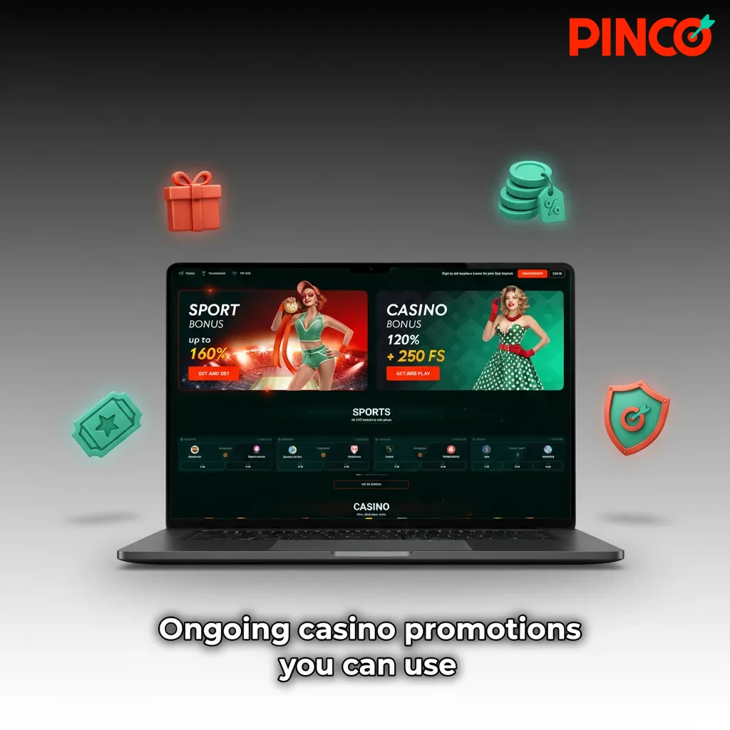 Ongoing casino promotions: Weekly Reload, Weekend Cashback, Free Spins, Drops & Wins, High Roller Reload.