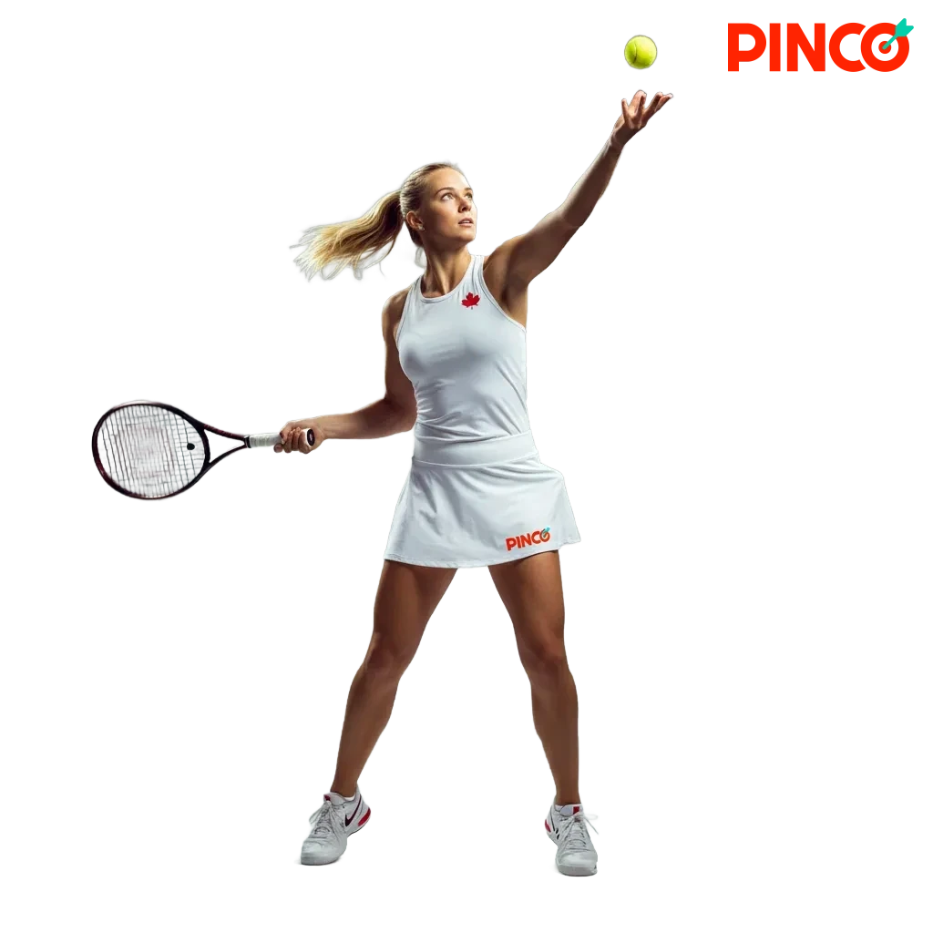 Bannière Pinco sur les paris tennis au Canada, raquette et smartphone affichant cotes ATP/WTA et score en direct.