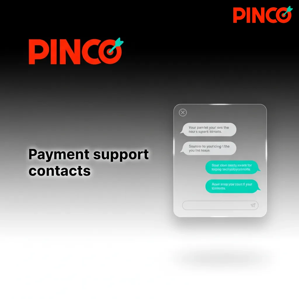 Payment support contacts: 24/7 help via live chat, support@pinco.ca, pinco.ca/help, in-app messages.