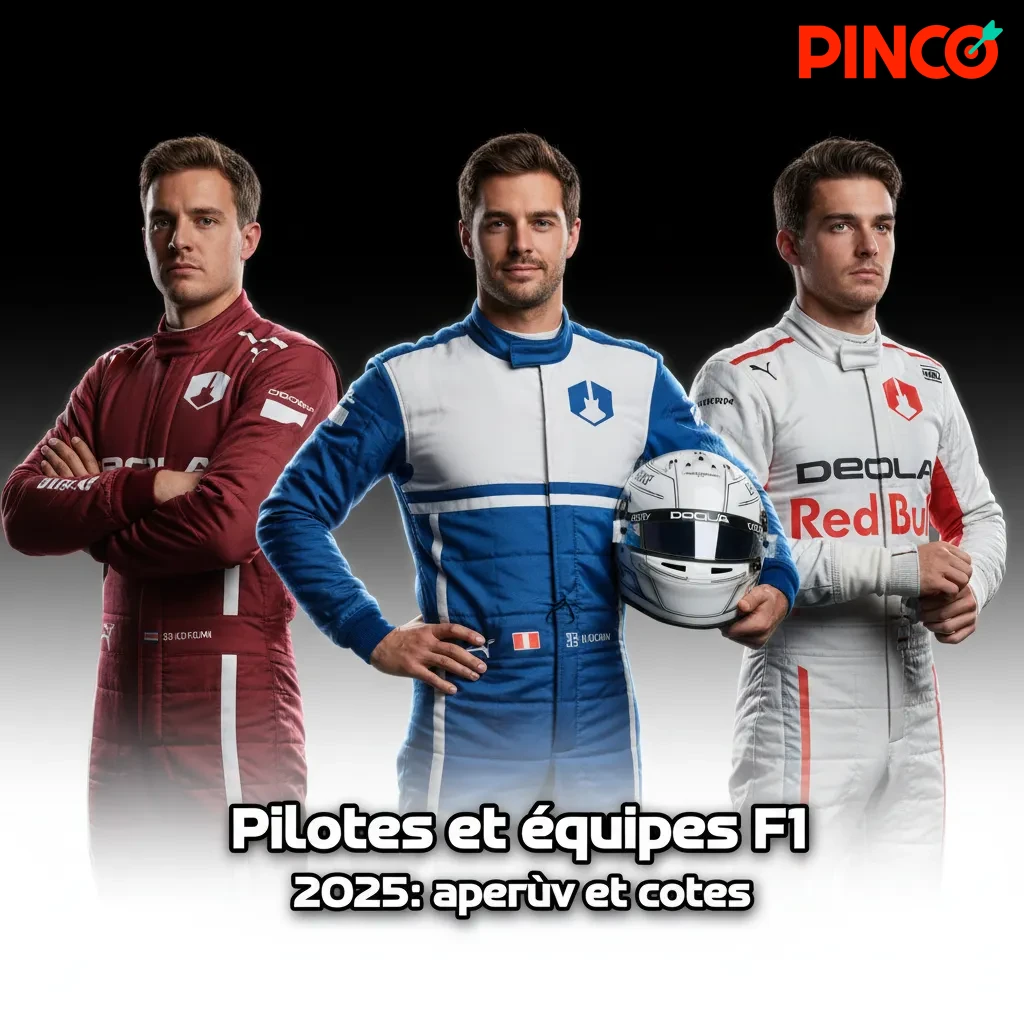 Aperçu des équipes et pilotes F1 2025 avec cotes en direct; plusieurs pilotes à confirmer.