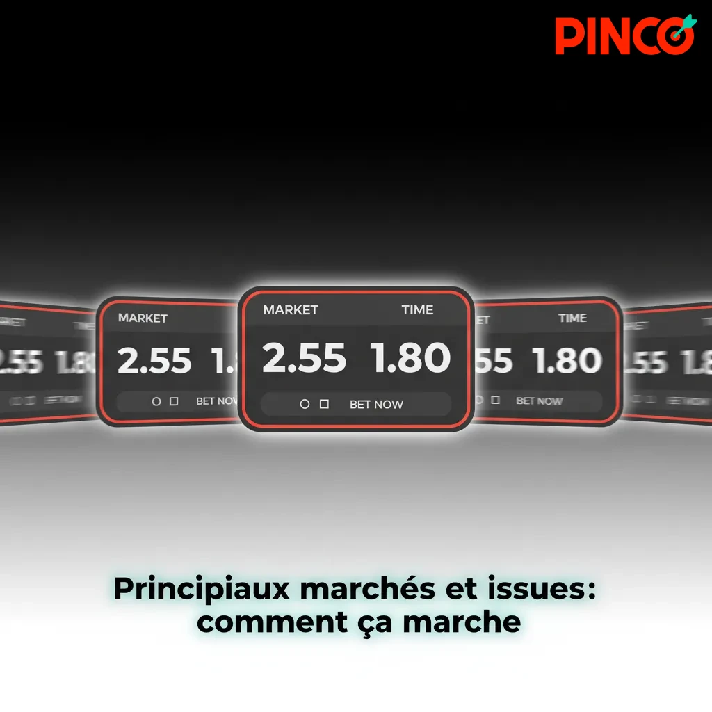 Infographie des principaux marchés de paris: 1X2, Double chance, Handicap asiatique, Total Plus/Moins, Les 2 équipes marquent