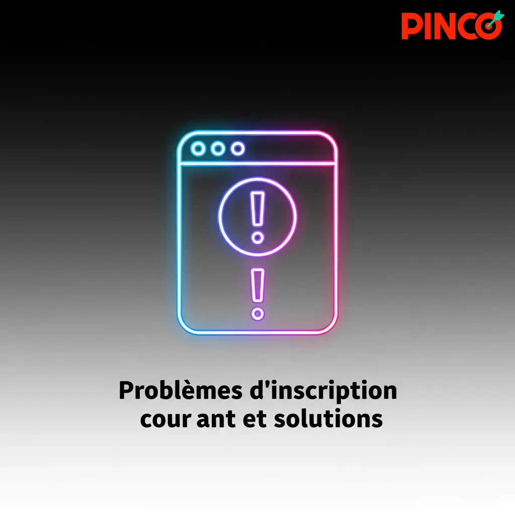 Infographie sur les problèmes d’inscription courants et solutions: courriel, code SMS, documents, adresse, compte existant.