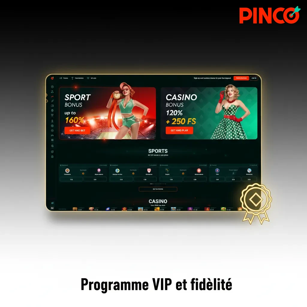 Programme VIP à paliers: récompenses pour mise responsable, cashback, gestionnaire prioritaire, retraits accélérés.