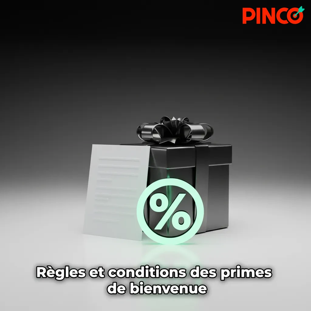 Infographie des règles du bonus de bienvenue Pinco: âge légal et résidence au Canada, 1 bonus/personne, dépôt min. 20 C$.