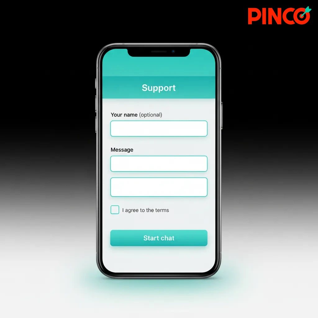 Visuel du service à la clientèle: clavardage 24/7 dans l’app, courriel, FAQ et conseils de jeu responsable.