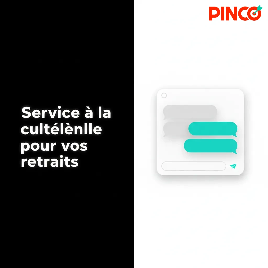 Service à la clientèle 24/7 pour retraits: clavardage, support@pinco.ca, FAQ et téléversement de documents KYC.