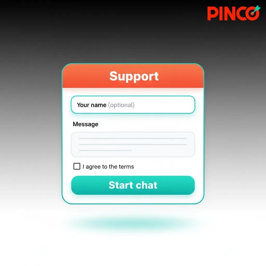 Support for desktop players in Canada: 24/7 help via chat at help.pinco.ca, email support@pinco.ca, phone 1‑888‑555‑0199
