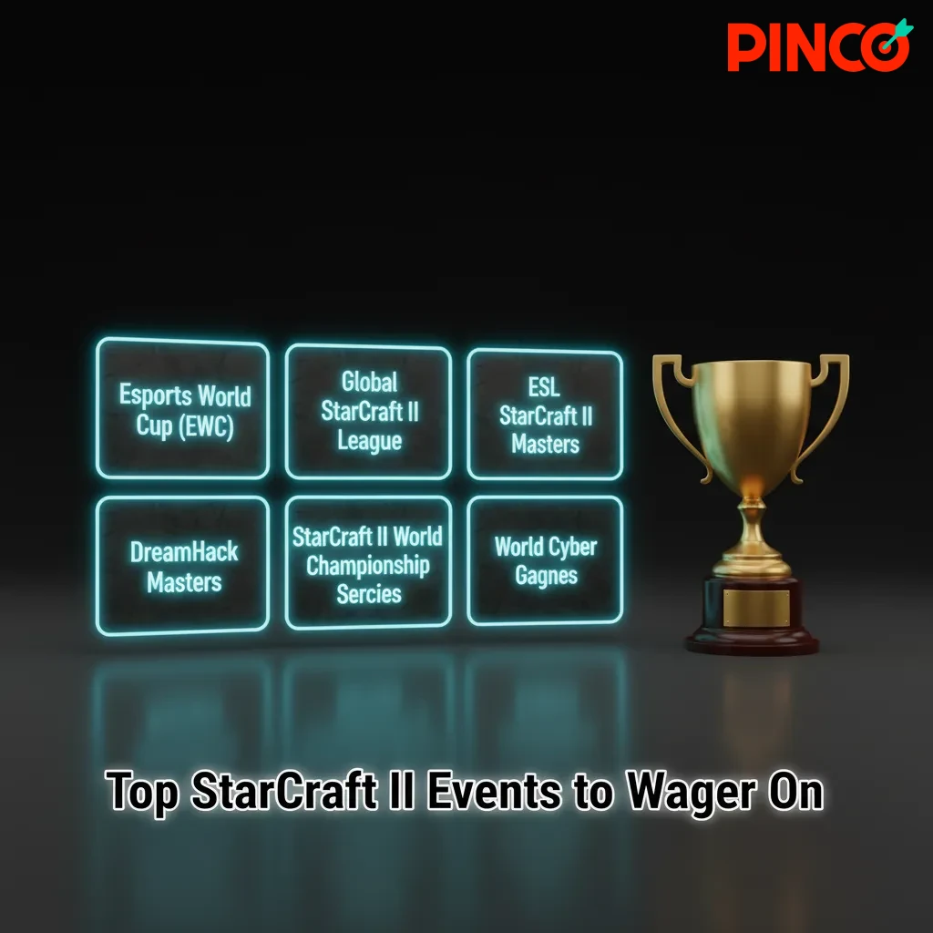 StarCraft II betting graphic featuring GSL, IEM Katowice, EWC, ESL Masters, TLS, HomeStory Cup, and WardiTV.