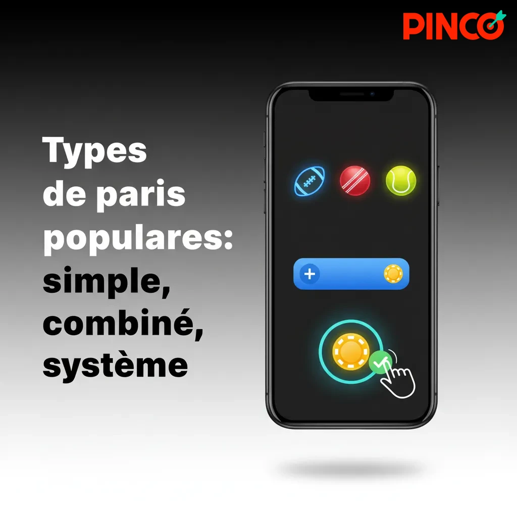 Infographie des types de paris: simple, combiné (toutes gagnent), système (pertes possibles, coût plus élevé)