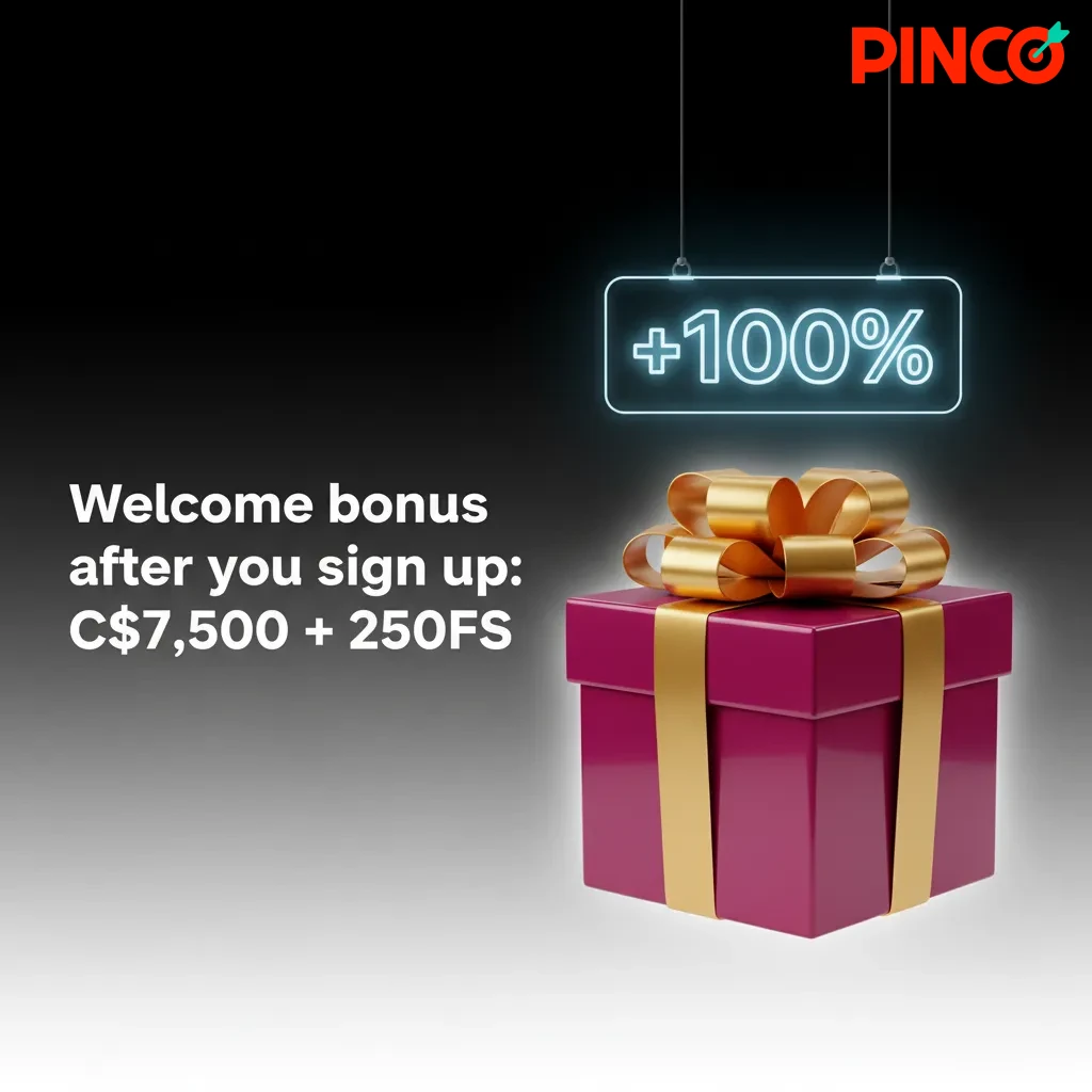 Welcome bonus after signup: C$7,500 + 250FS over first 4 deposits; choose casino or sports; min C$20.