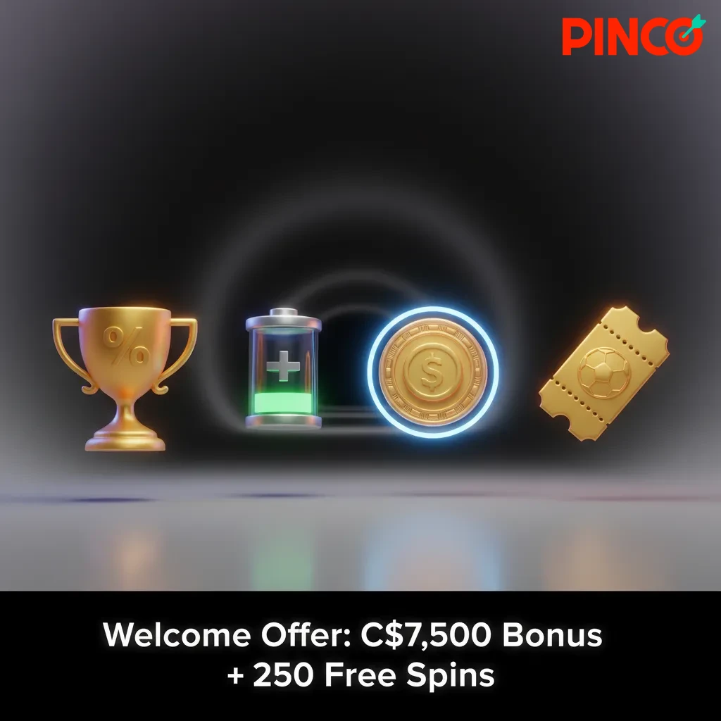 Football betting welcome: C$7,500 bonus + 250 free spins; 100% up to C$1,500 on first five deposits. Code KICKOFF