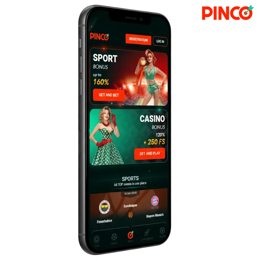 Play Pinco on iPhone in Canada; bet in CAD on sports & casino. Get C$7,500 bonus + 250 free spins.