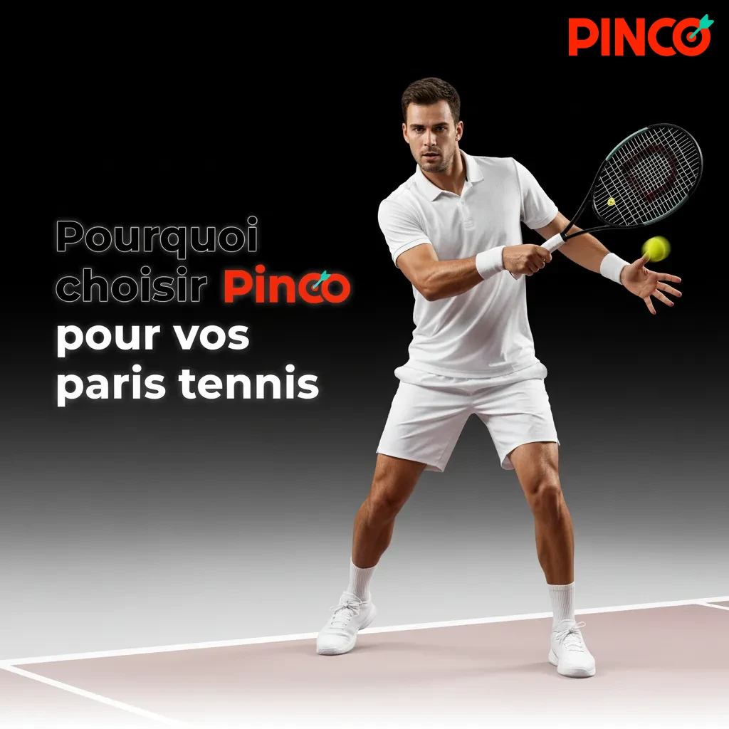 Pourquoi Pinco pour le tennis: cotes pré-match et live, marchés variés, cashout, stats, support FR/EN.