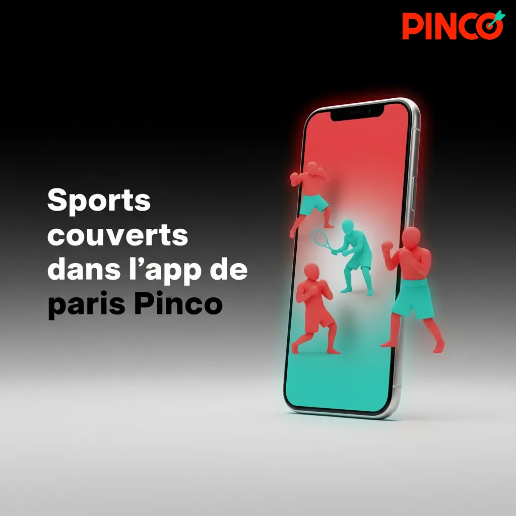 App de paris Pinco affichant sports: hockey, football, basket, tennis, F1, MMA, eSports et cotes en direct.