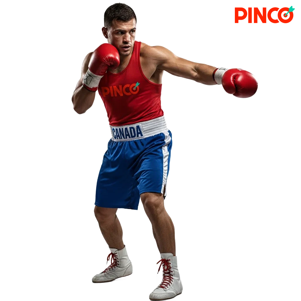 Pinco website banner: Canadian sports betting, esports, casino; SSL; Interac, Visa, Mastercard; C$7,500 + 250FS offer.