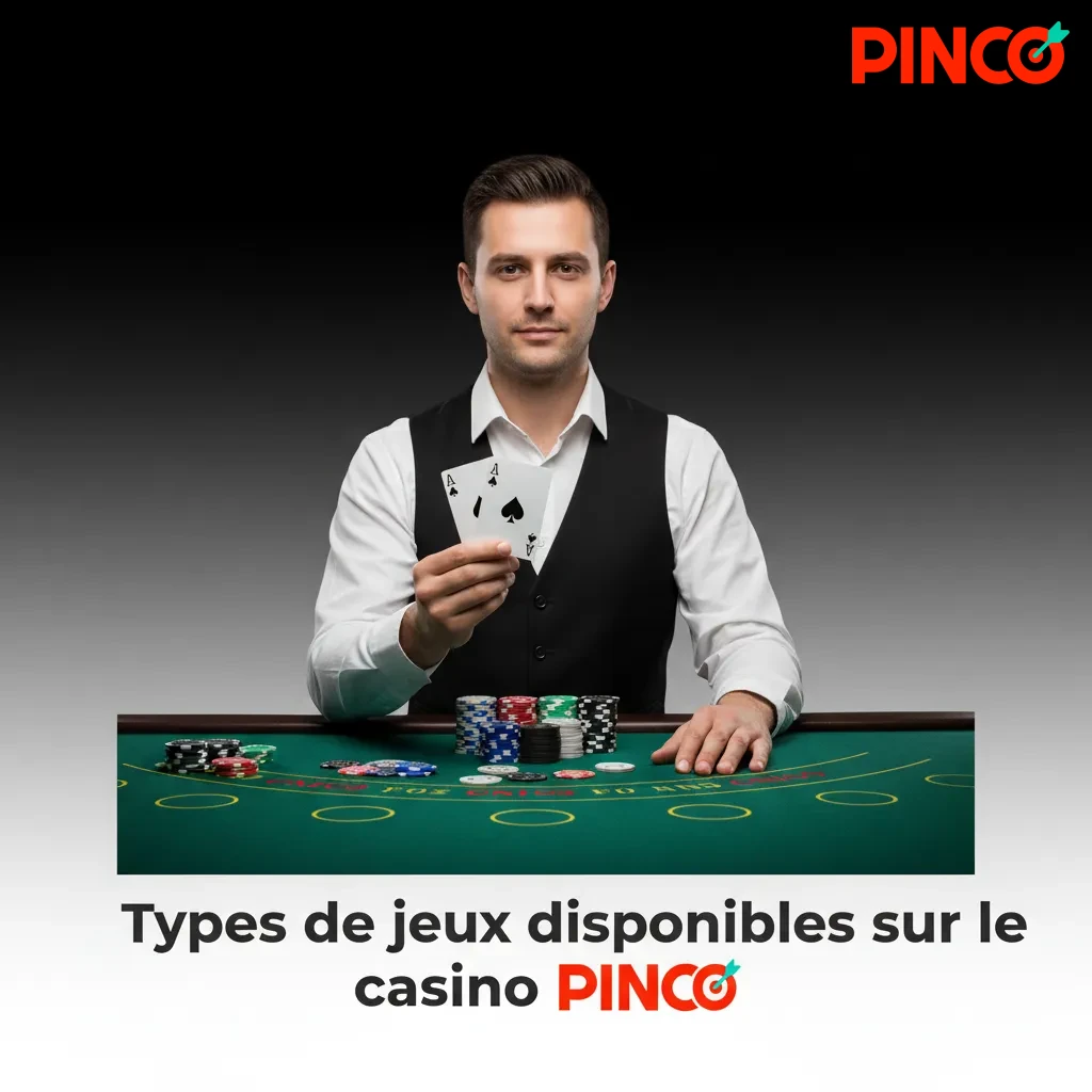 Catégories de jeux sur le casino Pinco: slots, crash, table, jackpots progressifs, vidéo poker et jeux rapides.