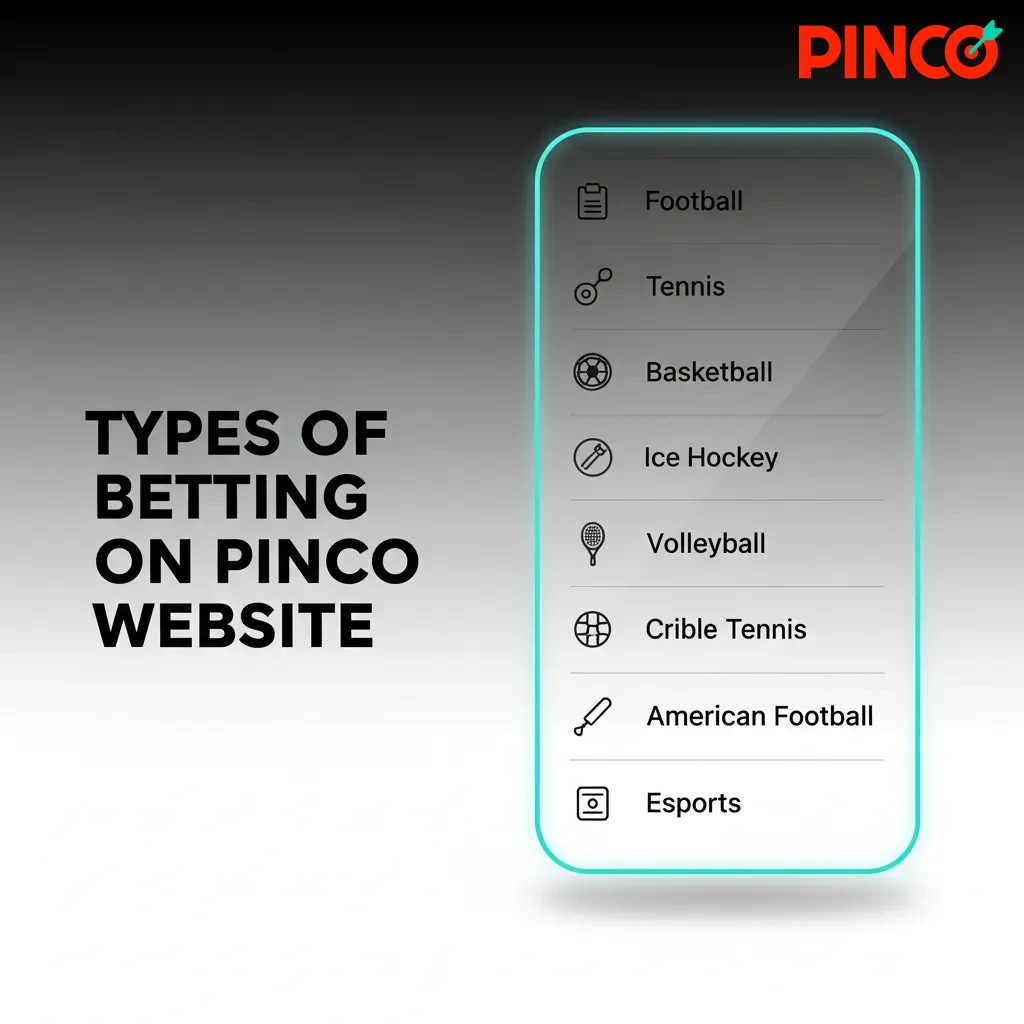 Pinco betting options: pre‑match/live on hockey, CFL, basketball, soccer, tennis; moneyline, totals, props.