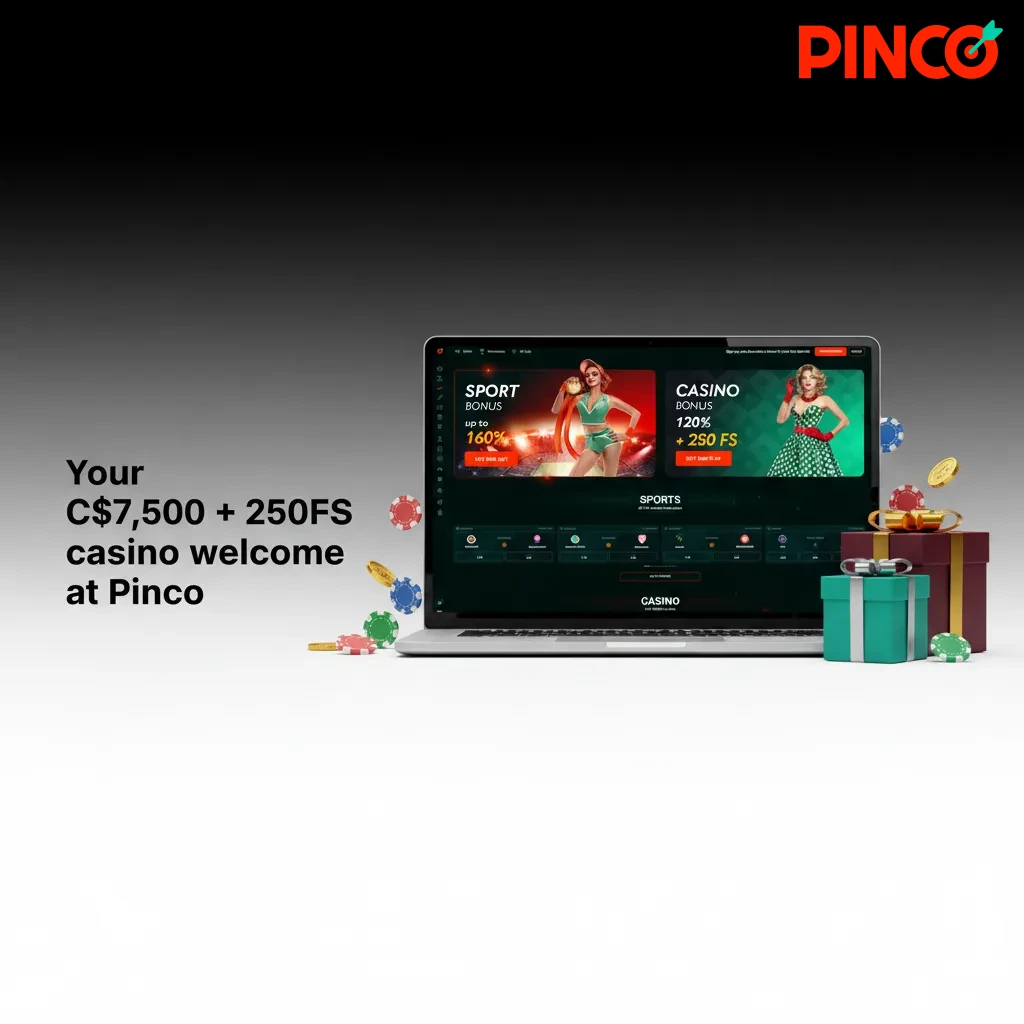 Pinco casino welcome: up to C$7,500 bonus + 250 free spins over first 4 deposits. Min C$20, 35x/30x, 7 days, 19+, T&Cs apply.