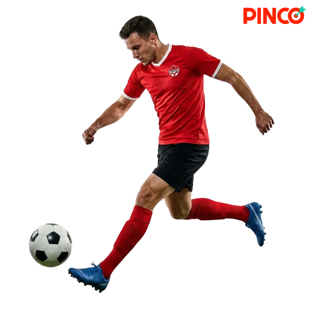 Football betting interface showing live match odds and betting markets at Pinco Canada sportsbook platform