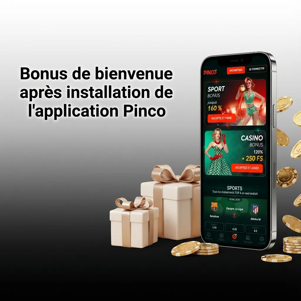 Pinco app welcome bonuses: 120% casino bonus up to $7,500 + 250 free spins and 160% sports betting bonus up to $7,500